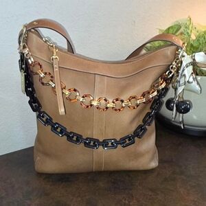 Coach Vintage Legacy Slim Hobo with Twilly, Bag Chains, & Unbranded Bag Charm
